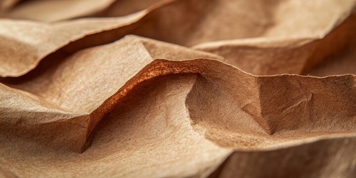 Brown paper close-up for recycling, ecology, and sustainable waste management. Pages, warehouse storage, and eco-friendly solutions for responsible waste and environmental care, Generative AI - Powered by Adobe