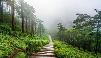 Fototapeta premium footpath in the forest