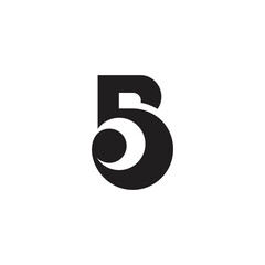 letter sb abstract loop geometric logo vector