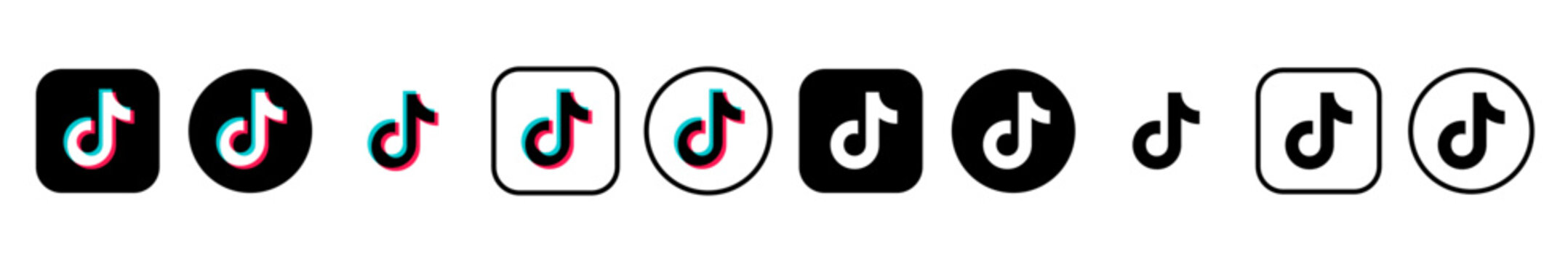 tiktok logo icon. tiktok social media