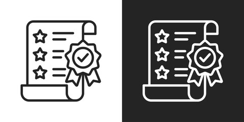 Standard Icon In Black And White Line Style