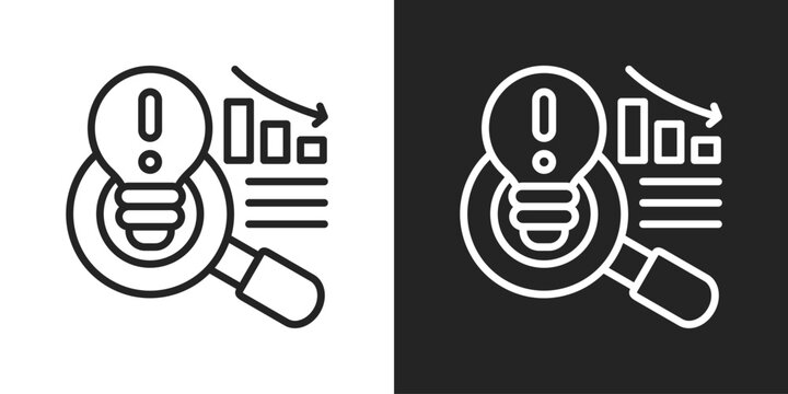 Identification Icon In Black And White Line Style