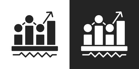 Resistance Icon In Black And White Glyph Style