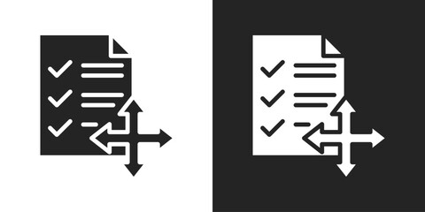 Checklist Icon In Black And White Glyph Style