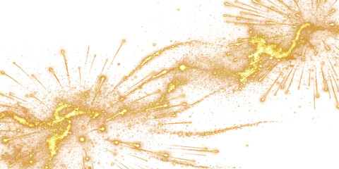 Gold shine wave spark light dust particles background black design texture glow bright elegant luxury magic celebration holiday flickering beam radiant sparkling overlay with luminous golden light
