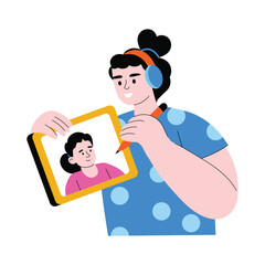 Photo Retouch Flat Vector Icon EPS 10 File