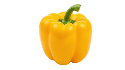 Isolated yellow bell pepper, perfect addition to culinary or healthy food photography