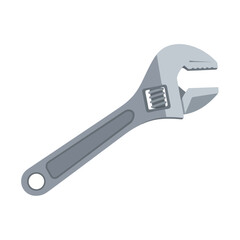 Obraz premium Adjustable wrench tool illustration, versatile equipment for repairs and maintenance tasks, a common household and professional hand tool