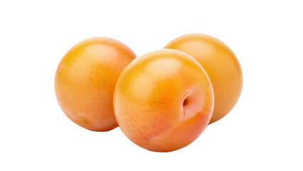 Isolated group of fresh juicy plums, a healthy fruit for making delicious dessert recipes