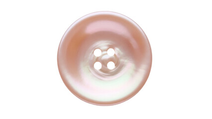 Isolated elegant button with four holes for sewing projects and fashion garment design
