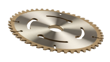 Isolated circular saw blade, a sharp cutting tool, designed for sawing wood and other materials