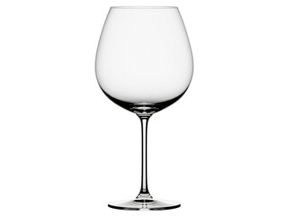 Isolated Delicate Drinkware Wineglass, Contemporary Glassware with Graceful Lines Design