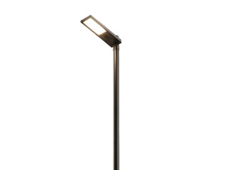 Isolated modern LED street lighting pole, urban streetlight, lamp post for roads and pathways