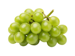 Isolated bunch of fresh, sweet, and juicy green grapes ready to eat as a healthy snack
