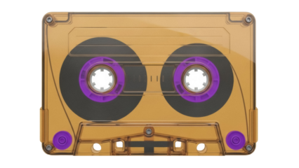 Isolated Audio Cassette, Vintage Retro Recording Media, Authentic Nostalgia, 80s Technology
