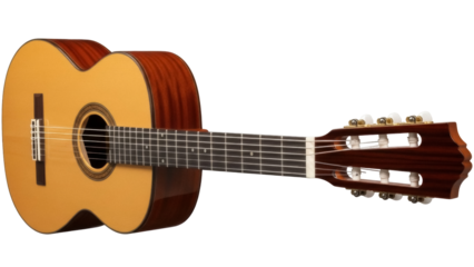 Isolated nylon string classical guitar for music education and orchestral performance