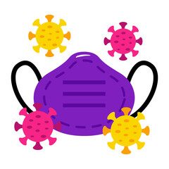 Modern design icon of face mask