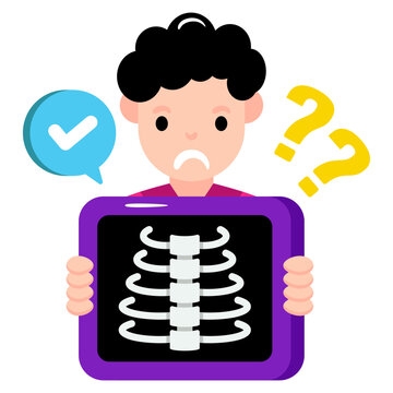 Unique design icon of ribs cage