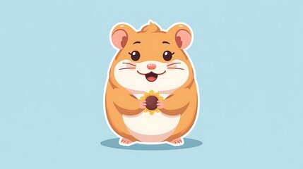 Cute vector cartoon illustration of a happy kitten, a funny domestic pet animal drawing with fur and feline character design