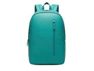 Isolated teal backpack or knapsack, modern design and neutral style for school or travel needs