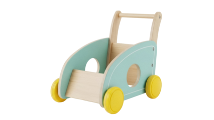 Isolated baby walker toy for children learning to walk, early education and active playtime