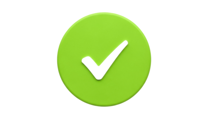 Isolated Green Approval Button Signifies Checklist Accomplishment and Task Completion