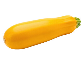 Isolated yellow zucchini squash food product, a summer vegetable, natural ingredient & staple