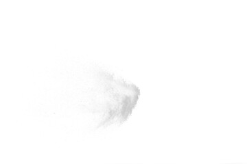 a white flying snow on the transparent background