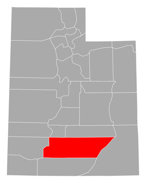 Karte von Garfield in Utah