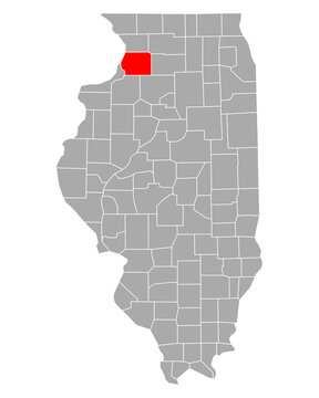 Karte von Whiteside in Illinois