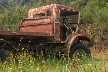Old rusty blitz truck