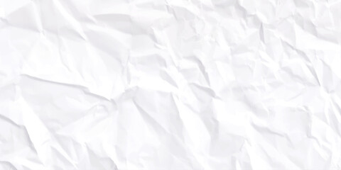 Crushed white paper texture as background. Grunge wrinkled white color blank paper textured background