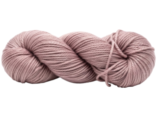 Isolated skein of soft chunky yarn for crafting, hobby projects, or textile creations.