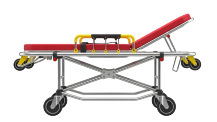 Isolated emergency stretcher hospital bed, adjustable healthcare equipment for patients