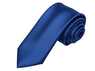 Isolated royal-blue tie with silk pattern, perfect for formal wear and special occasions