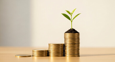 Financial growth and investment strategy with wealth management, corporate success, capital market trends, and asset optimization for sustainable wealth