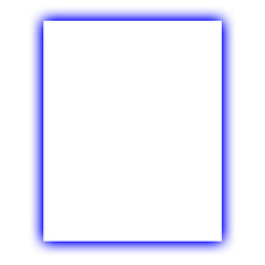 Neon Square Frame PNG, Glowing Blue Rounded Border with Thick Outline, Bright Minimal Neon Shape for UI Elements, Photo Frames and Digital Overlay Design