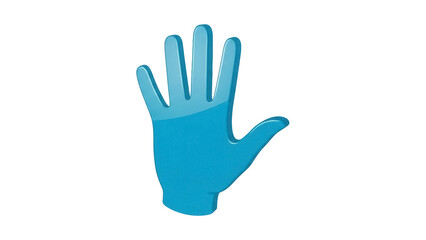 Obraz premium Isolated cartoon-style blue hand making the Vulcan salute gesture, with no shadow