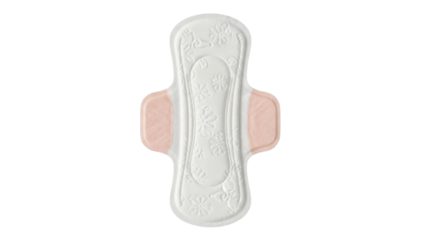 Isolated feminine hygiene pad for menstruation protection, cotton product for woman health care