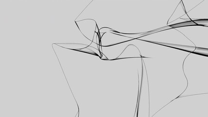 Monotonel Tangle Scribbled Pencil Sketch shapes Shifting on 3D Fantasy Background - Powered by Adobe