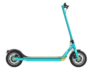 Isolated electric scooter, modern vehicle, transportation, lightweight, sustainable travel