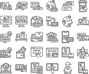 E-commerce Line Icon Set