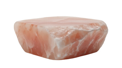 Isolated pink crystal stone, beautiful mineral specimen for geology collection or therapy use