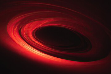A swirling, fiery vortex of light with a dark center, rendered in shades of red and black