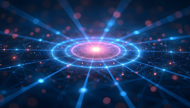 Big data technology data science analysis artificial intelligence generative AI deep learning machine learning algorithm neural flow network analytics innovation abstract futuristic digital system wit