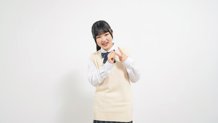 手話で会話する女子学生