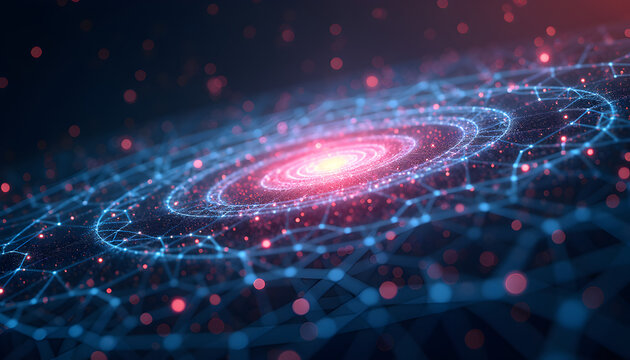 Big data technology data science analysis artificial intelligence generative AI deep learning machine learning algorithm neural flow network analytics innovation abstract futuristic digital system wit