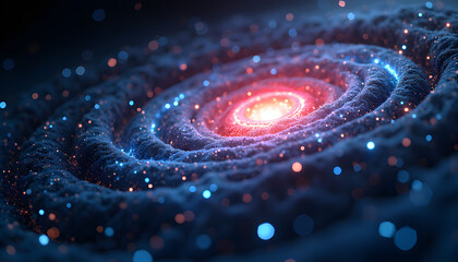 Big data technology data science analysis artificial intelligence generative AI deep learning machine learning algorithm neural flow network analytics innovation abstract futuristic digital system wit