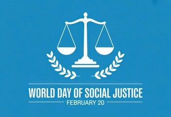 World Day of Social Justice scales of justice graphic