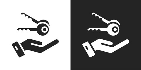 ownership Icon In Black And White Glyph Style